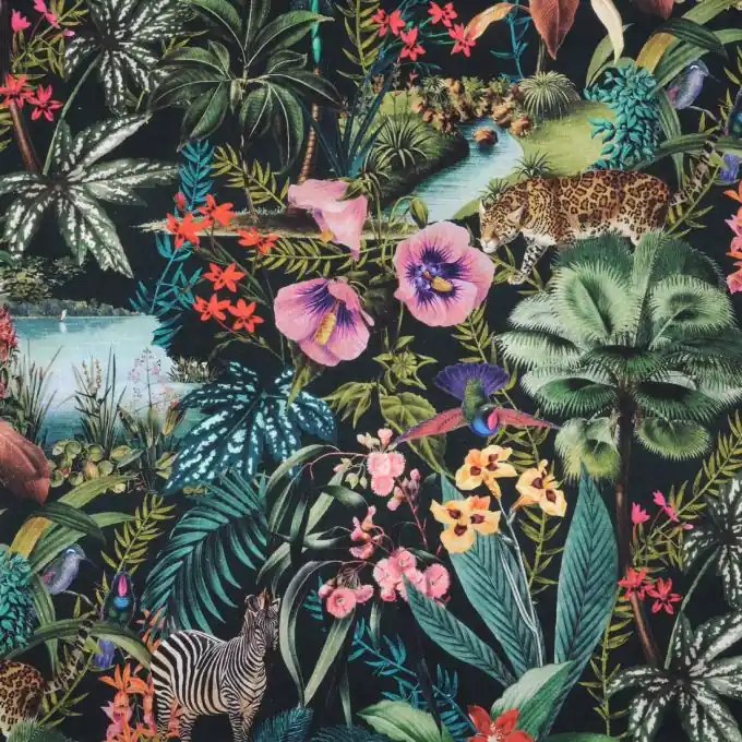 Dicker Baumwollstoff Nature et Léopard Bunt Kostenfreie Lieferung