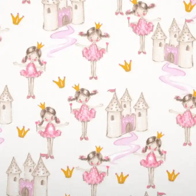 Beliebt Baumwollstoff Prinzessinnen Rosa