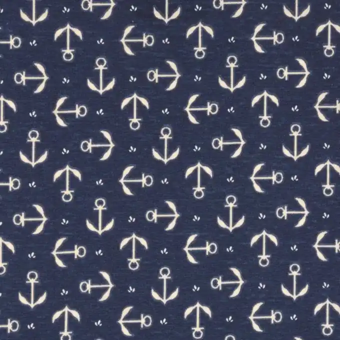 Pul-Stoff fuer waschbare Windeln mit blauen Ankermotiven. Direkt Vom Hersteller