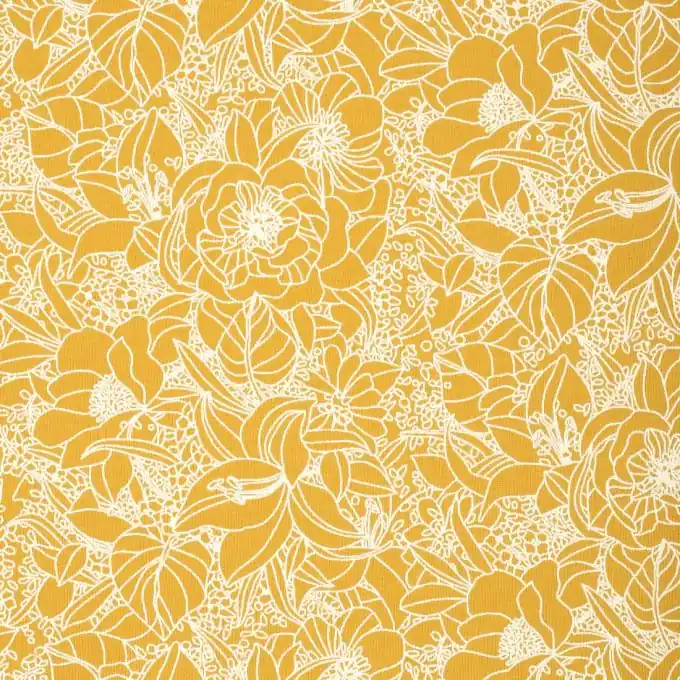 Jersey Flora Senfgelb Sonderangebot