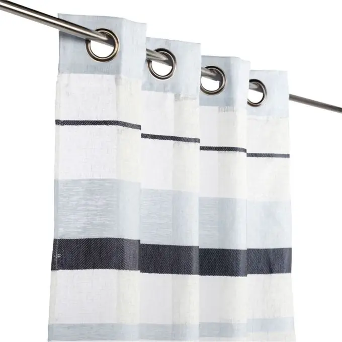 Gestreifter Voilage Vorhang 140×240 cm – Transparent Im Trend