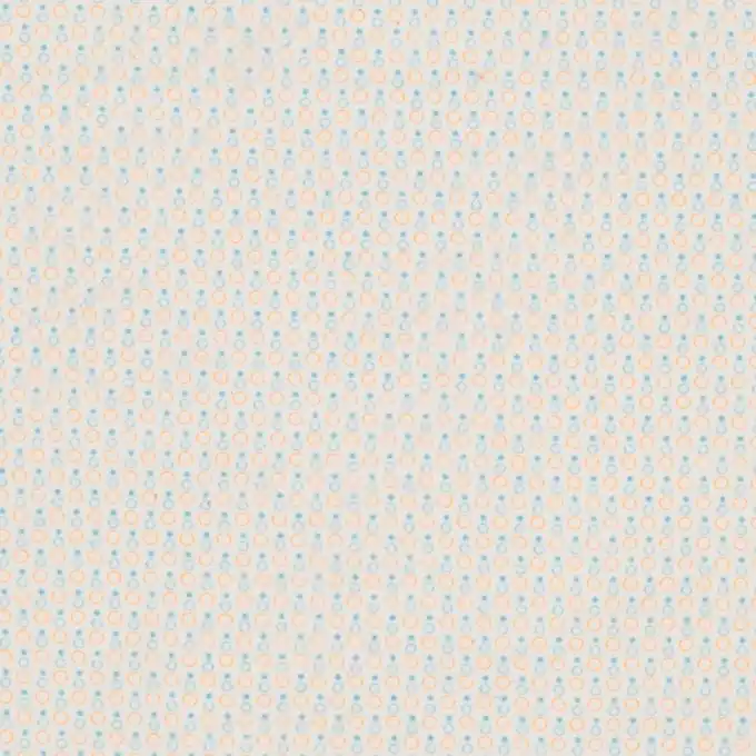 Heute Kaufen Baumwollvoile Blau Orange Kreise 145cm Breit