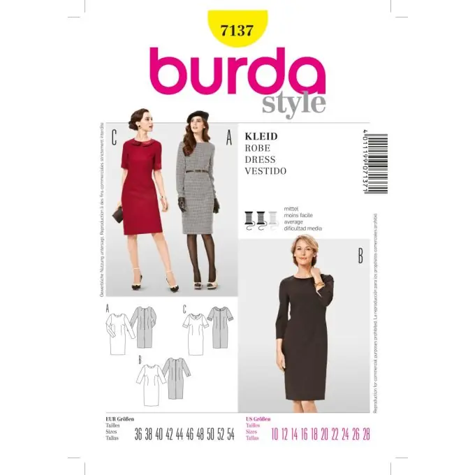 Bestseller Burda-Schnittmuster tailliertes Kleid – Bekannt aus dem Fernsehen!