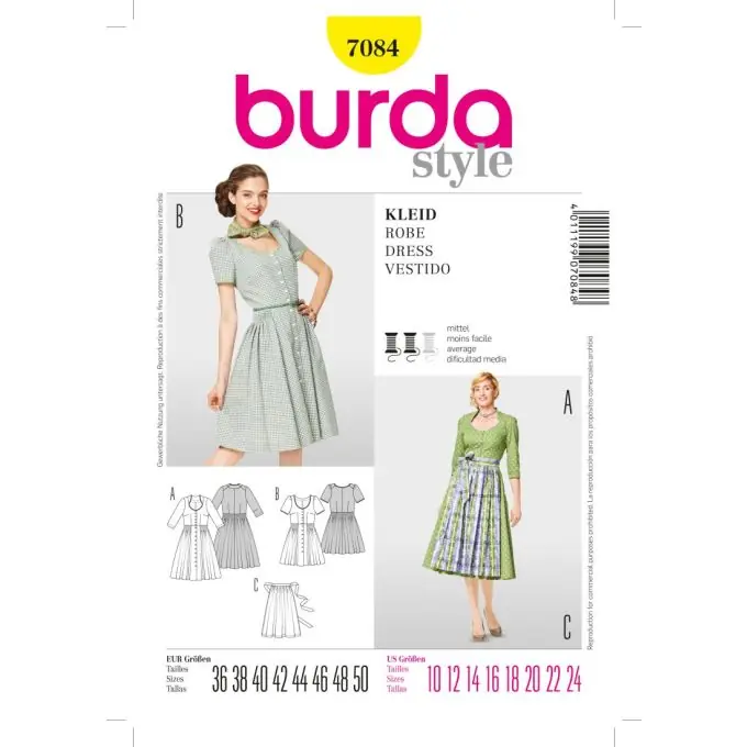 Highlight Schnittmuster Kleid Burda Nr. 7084 – Bekannt aus dem Fernsehen!