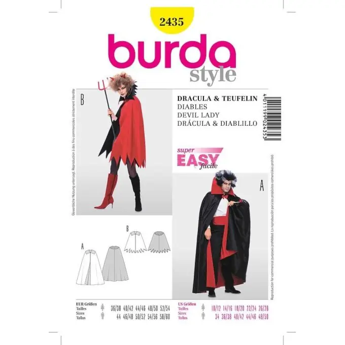 Heute Kaufen Schnittmuster Teufel – Burda n°2435