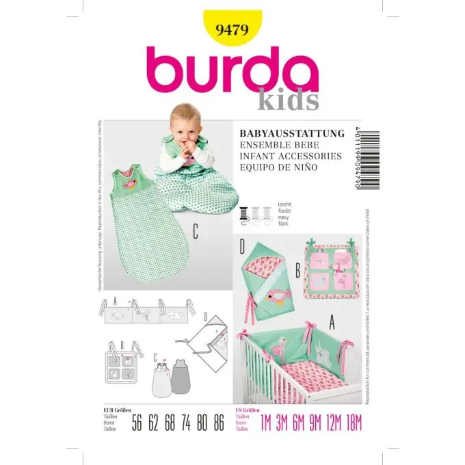 Online Kaufen Muster für Baby-Set – Burda Nr. 9479