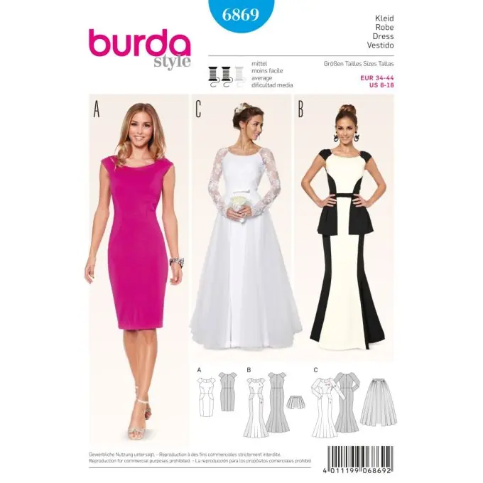Online Kaufen Schnittmuster Kleider – Burda n°6869