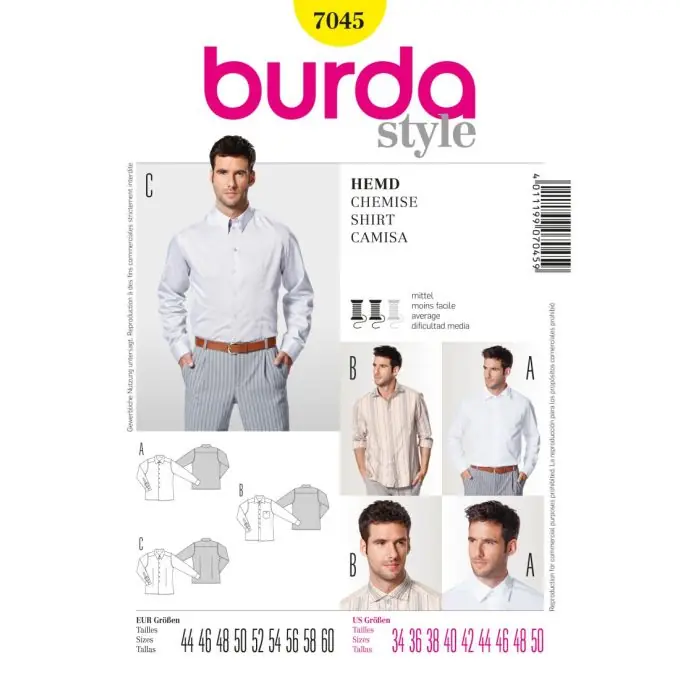 Neue Kollektion Hemd – Burda n°7045
