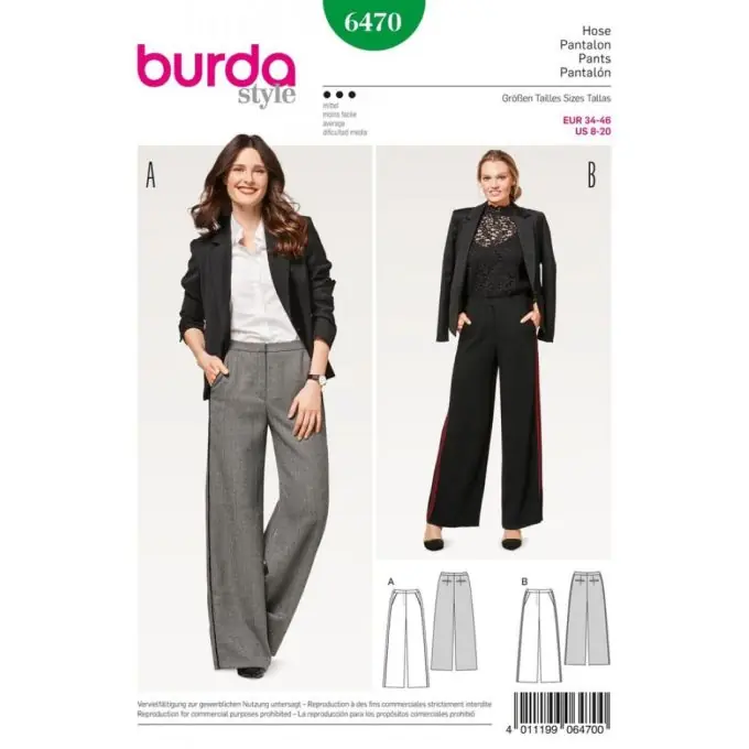 Schnittmuster Marlenehose Burda 6470 Top-Angebot