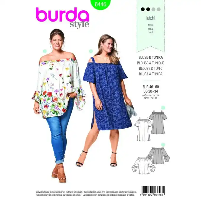 Schnittmuster Burda 6446 Bluse/Tunika Highlight