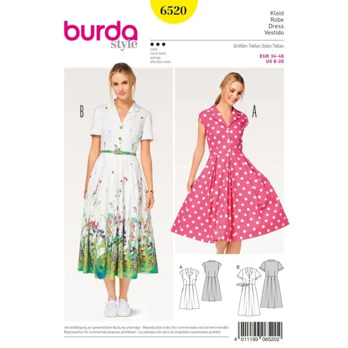 Schnittmuster Burda 6520 Kleid Jetzt Kaufen