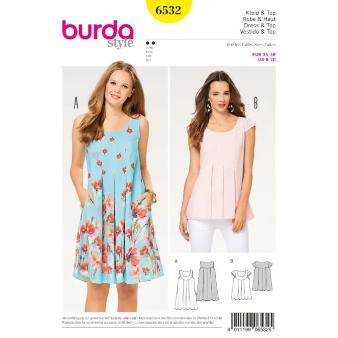 Gleich Bestellen Schnittmuster Burda 6532 Kleid & Top