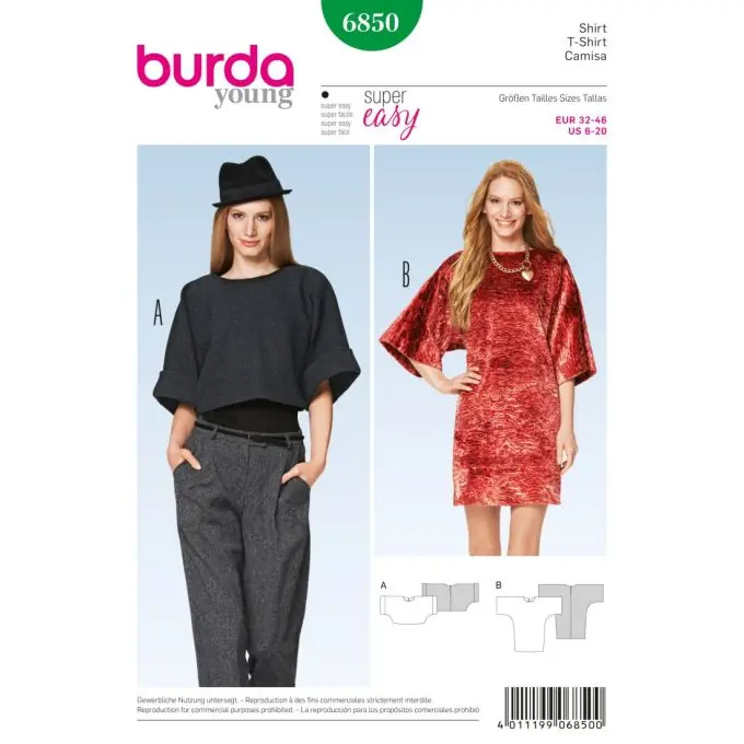 Schnittmuster Burda 6850 Shirt Angebot