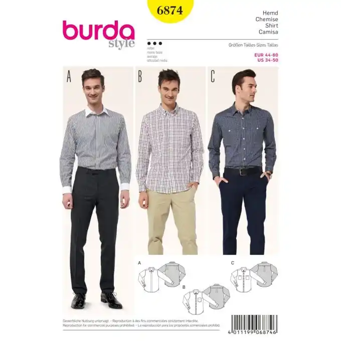 Schnittmuster Burda 6874 Hemd Angebot