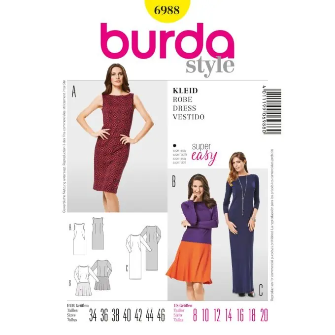 Nur Für Kurze Zeit Schnittmuster Burda 6988 Kleid