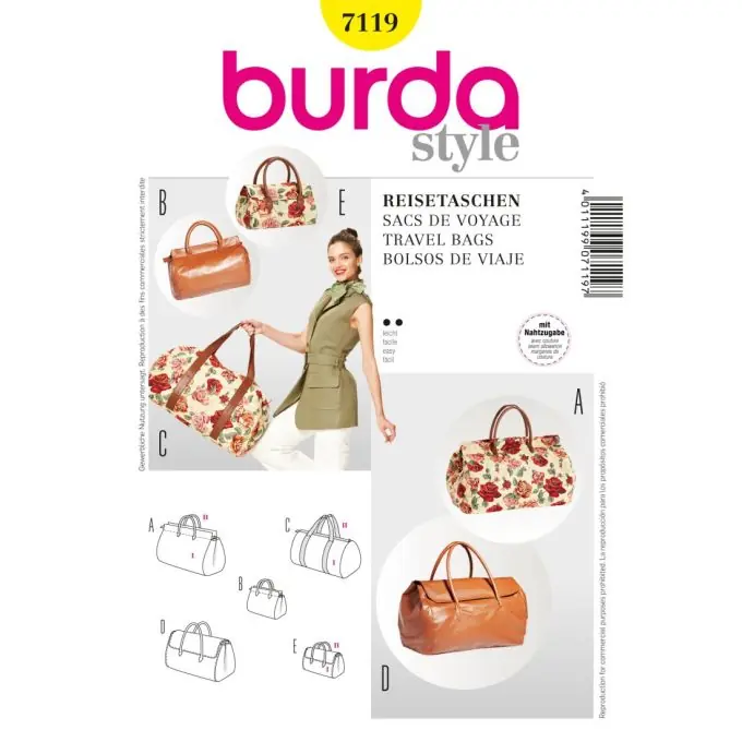 Schnittmuster Burda 7119 Reisetasche Im Trend
