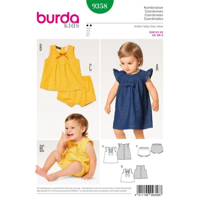 Schnittmuster Burda kids 9358 Kombination Letzte Chance
