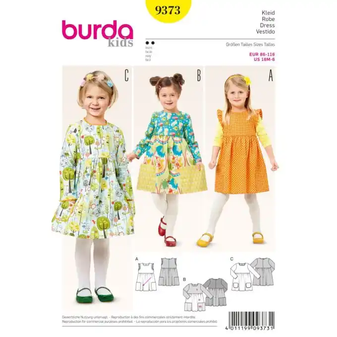 Schnittmuster Burda kids 9373 Kleid Top-Angebot