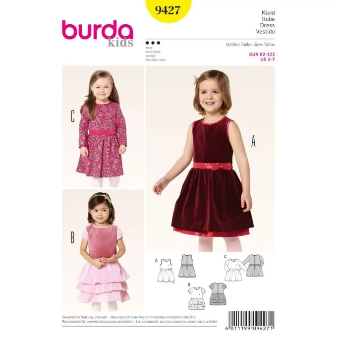 Schnittmuster Burda 9427 kids Kleid Bestseller