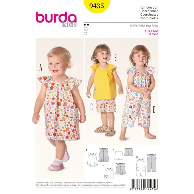 Letzte Chance Schnittmuster Burda 9435 kids Sets