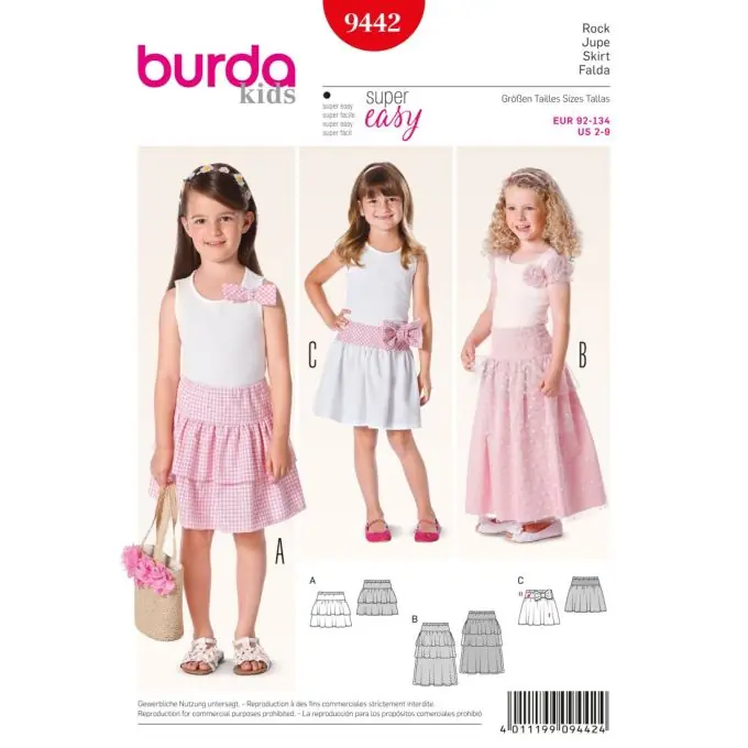 Abverkauf Schnittmuster Burda 9442 kids Rock