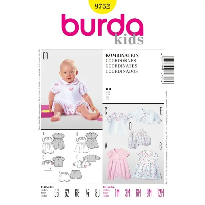 Schnittmuster Burda 9752 kids Kombination Sonderangebot