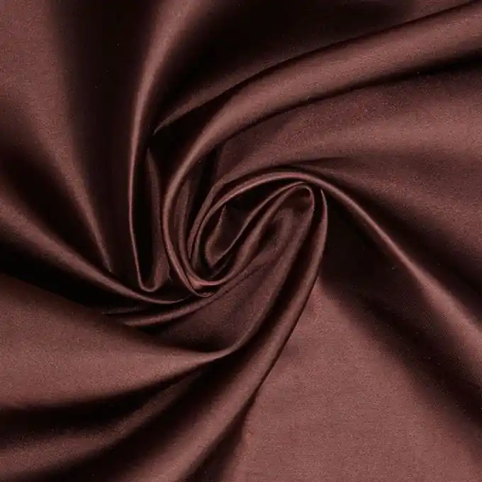 Markenprodukt Einfarbiger Satinstoff, schokoladenbraun