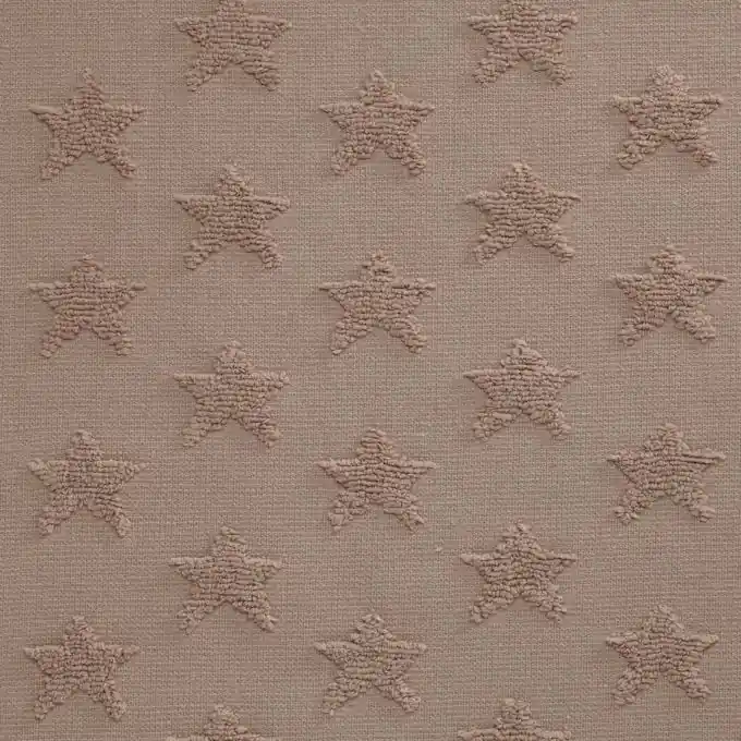 Frottee Stoff Sterne taupe Beliebt