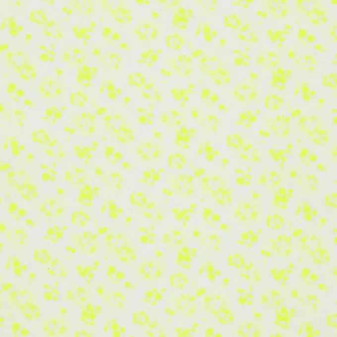 Versand Am Gleichen Tag Popeline Baumwolle Blumen gelb fluo