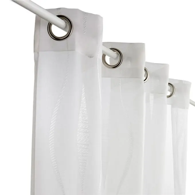 Markenware Etamine Gardine 140x240cm Wellenband – Transparenz