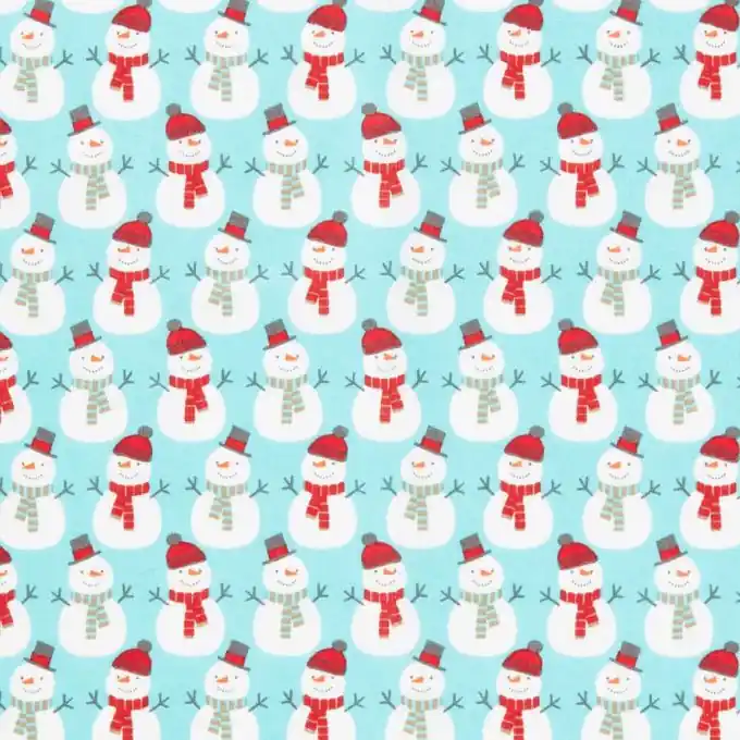 Baumwollstoff Weihnachten Schneemann 140cm Breite Echt