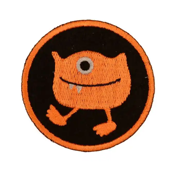 Bügelbild Monster orange Mega-Angebot