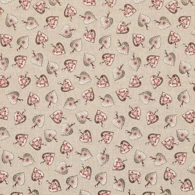 Preiswert Dicker Baumwollstoff Herz Weihnachten