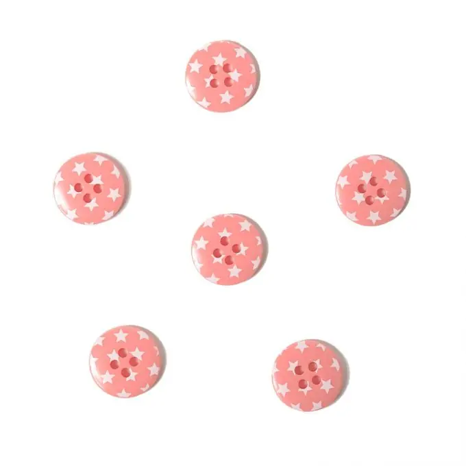 Knöpfe Sterne Koralle 18 mm Top-Preis