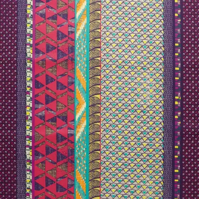 Neue Kollektion Iroko Gestreifter Baumwollstoff 160 cm Breite