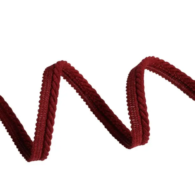 Zertifiziert Paspel mit Flechtoptik Bocca, rot