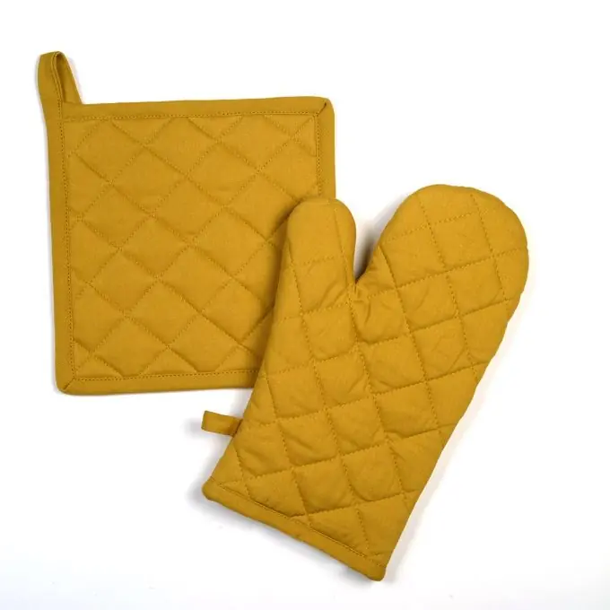 Set aus Topfhandschuh und Topflappen, gelb Limited Edition