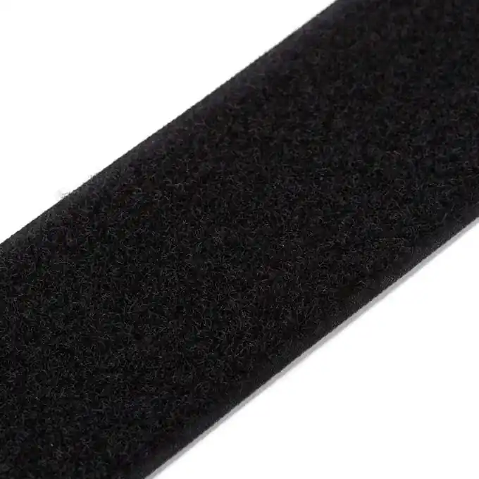 Klettband zum Aufnähen 50 mm – Flauschband, schwarz Kostenloser Rückversand