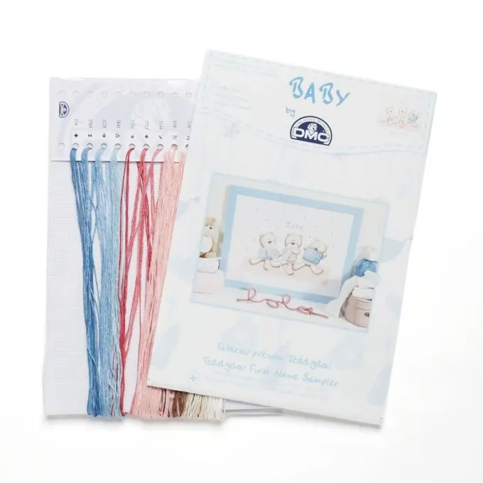 Zertifiziert Stickbild „Mon 1er Bonheur“ 30×21,5cm