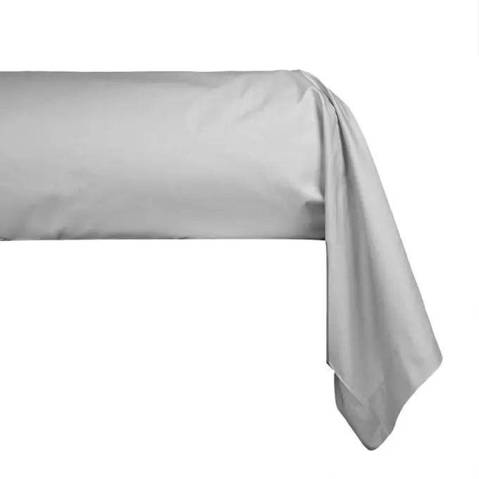 Handgefertigt Nackenrolle Perca, grau