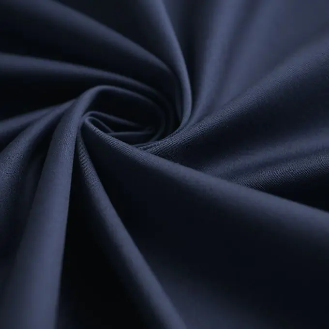 Satinstoff aus Baumwolle, einfarbig marineblau Angebot