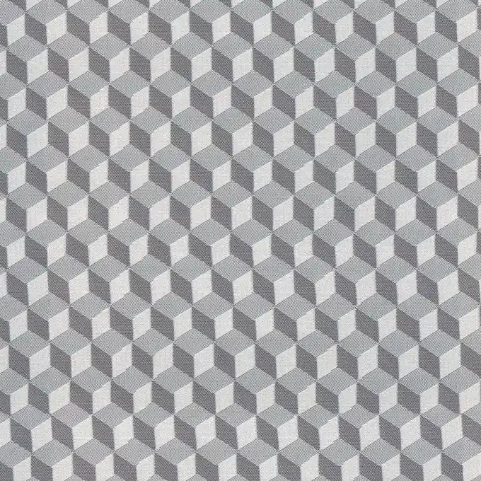 Markenprodukt Jacquardstoff 3DWürfel grau