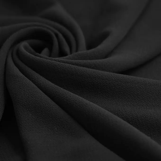 Leichter Crepe-Stoff, einfarbig schwarz Preisknaller