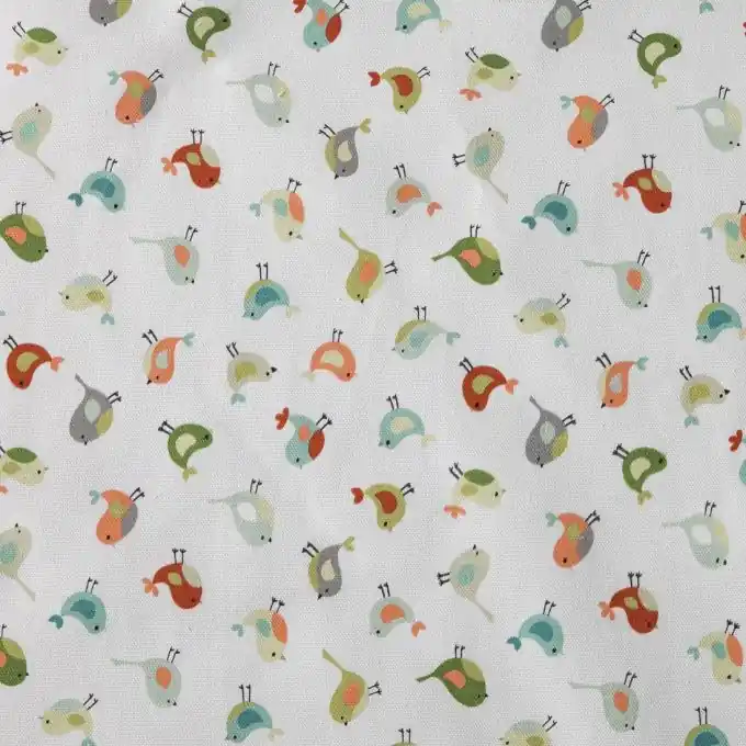 Dicker Baumwollstoff, kleine Vögel Saisonangebot