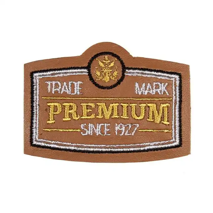 Wärmeklebender Aufnäher Premium, braun Knallerangebot