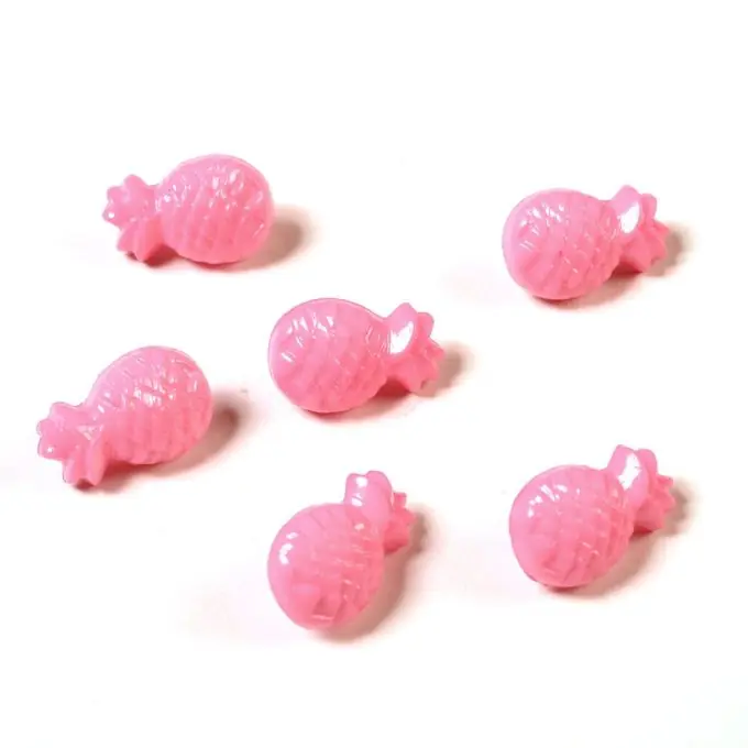 Premium Knöpfe Ananas rosa