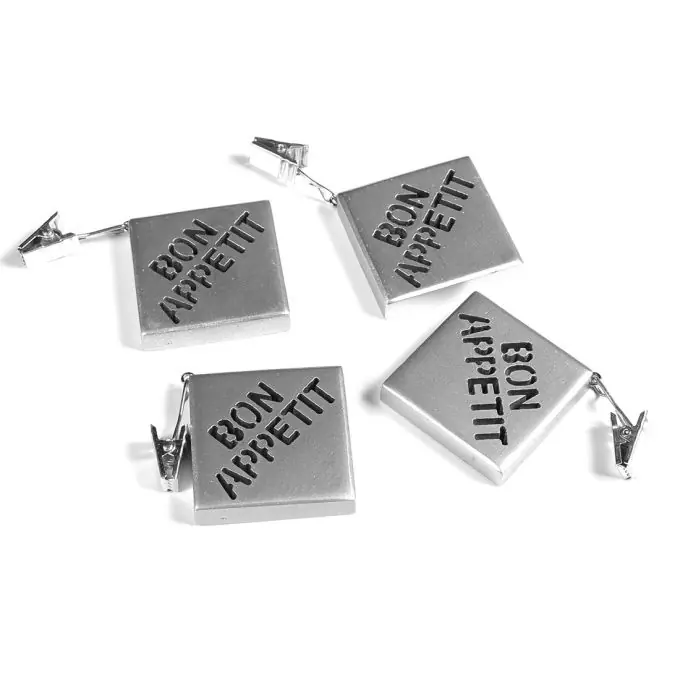 Aluminium Tischtuchklammern Bon Appétit Grau Günstig