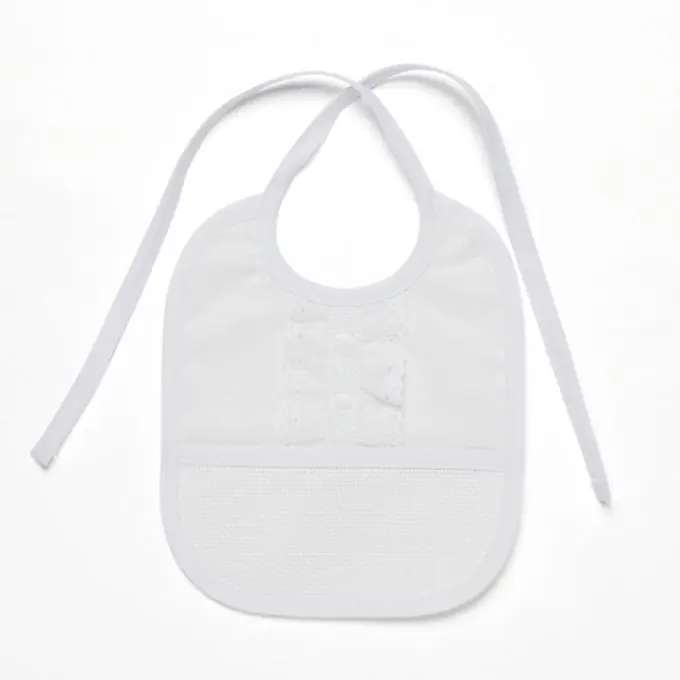 Stickerei-Lätzchen für Neugeborene 16x19cm – Weiß Top-Seller