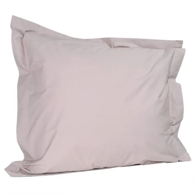 Quadratischer Kopfkissenbezug Perca, puderrosa Saisonangebot