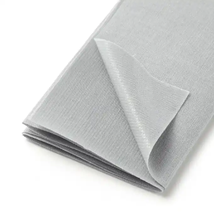 Sonderangebot Thermoklebender Streifen aus Baumwolle, grau